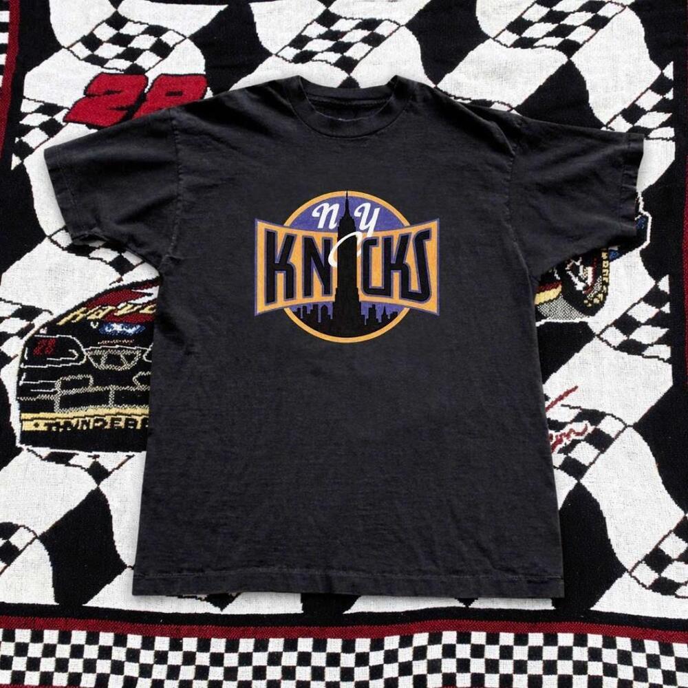 New York Knicks Black Purple Cotton Tee
